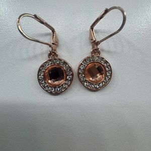 Rose Gold Crystal Earrings